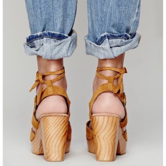 Free People dover clog sandals 41 womens shoes suede ankle strap heels 9.5 - Picture 4 of 16